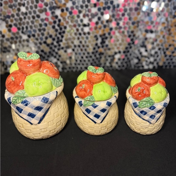 Himark Fruit Basket Ceramic Jars Set of 3